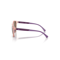 Óculos De Sol Para Crianças Emporio Armani Feminino 0ek4185 Transparent Pink Dark Brown